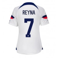 Zenski Nogometni Dres Ujedinjene države Giovanni Reyna #7 Domaci SP 2022 Kratak Rukav